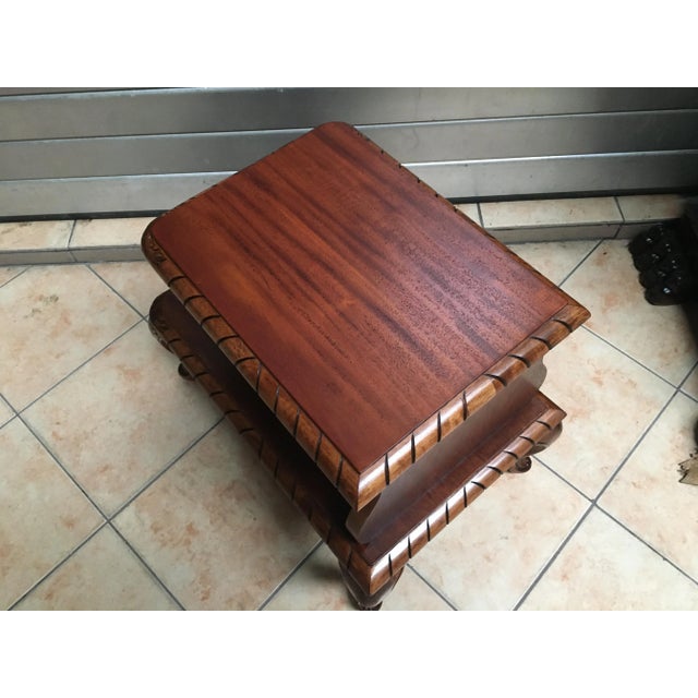 Wood Small Coffee Table with Shelf, 1950s For Sale - Image 7 of 11