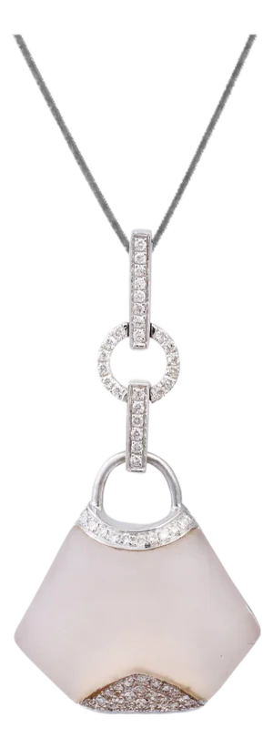 Diamond Semi Precious Pendant in 18k gold