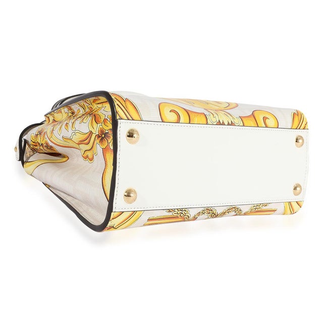 2020s x Versace Fendace Gold Baroque & White FF Motif Mini Peekaboo For Sale - Image 5 of 7