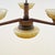 1940s three-armed wooden and glass chandelier height: 32 diameter: 70 maximum width: 145 style: vintage production period:...