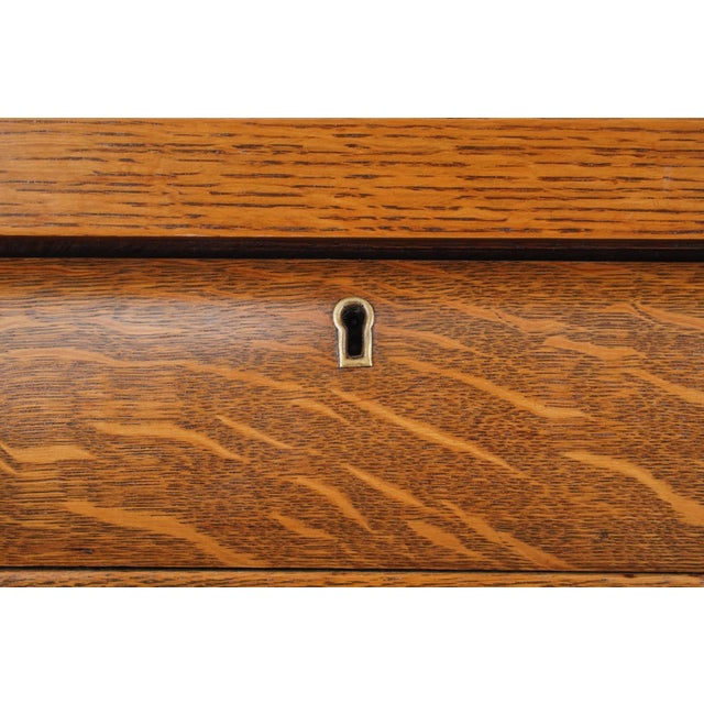 Antique American Empire Oak Bedroom Dresser For Sale - Image 9 of 15
