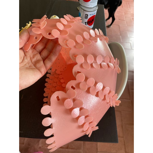Large Danish Modern Coral Acrylic Modular Hanging Light, Ukraine, 1970s For Sale - Image 16 of 18