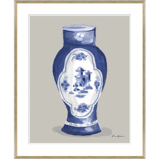 Derby in Blue - Vase Series By Dana Gibson, Framed Art Print For Sale