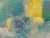 Blue Vintage Original Pixelated Botanical Still Life Painting Framed For Sale - Image 8 of 10