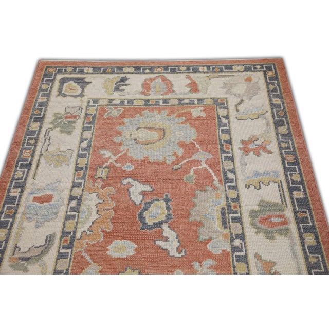 Red Handwoven Turkish Oushak Rug 3'8" X 5'8" For Sale - Image 4 of 6