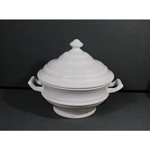 Italian Antique Williams-Sonoma White Italian Large Soup Tureen, 130 Oz For Sale - Image 3 of 11