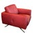 Mid-Century Modern Dante Italian Modern Poppy Leather Lounge Chair With Bronze Stainless Steel Base For Sale - Image 3 of 4