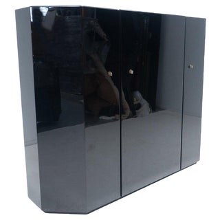 Black Lacquered Cabinet by Kazuhide Takahama for Cassina, 1980s For Sale