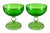 A fabulous set of four vintage Anchor Hocking Burple/Inspiration champagne and sherbet glasses, featuring brilliant...