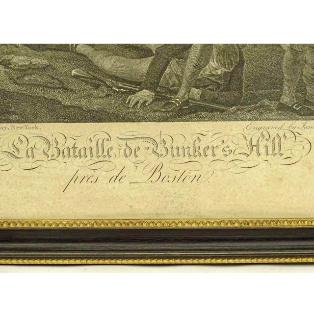 Early 19th Century 1808 John Trumbull “The Battle of Bunker’s Hill” Engraving by James Mitan, Framed For Sale - Image 5 of 9