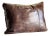 Vintage Brown Leather Cushion For Sale