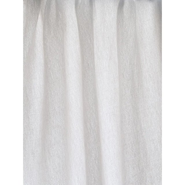 Contemporary Schumacher Crepe Wool Linen Casement Fabric in Mist For Sale - Image 3 of 3