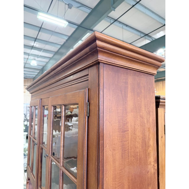 Ethan Allen Ethan Allen Country Crossings Maple China Cabinet Hutch For Sale - Image 4 of 12