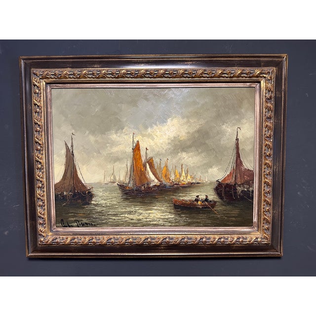 Beautiful painting titled IJsselmeer by the renowned artist Peter Brouwer 1935-2010 Petrus Antonius Hermanus Brouwer Born...