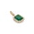 VR Jewels 14k Yellow Gold 9.95ct Octagon Emerald and 1.25ct Diamond Halo Enhancer Pendant For Sale - Image 4 of 16