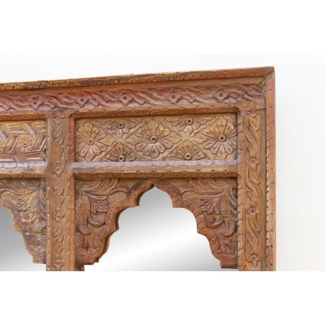 Vintage Mandala Arched Carved Wall Mirror For Sale In Los Angeles - Image 6 of 8