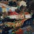 Mid Century Modernist Hillside Village Oil Painting by y.b. Lorenz For Sale - Image 10 of 18