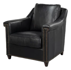 Black Leather Accent Chair