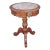 Victorian Style Carved Fruitwood and Marble Inset Pedestal Side Table For Sale
