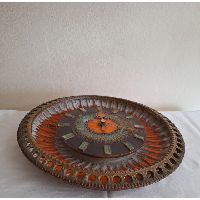 Vintage German Wall Clock by Silberdistel, 1970s For Sale - Image 3 of 8