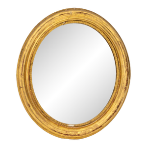 Neoclassical Style Oval Giltwood Framed Mirror