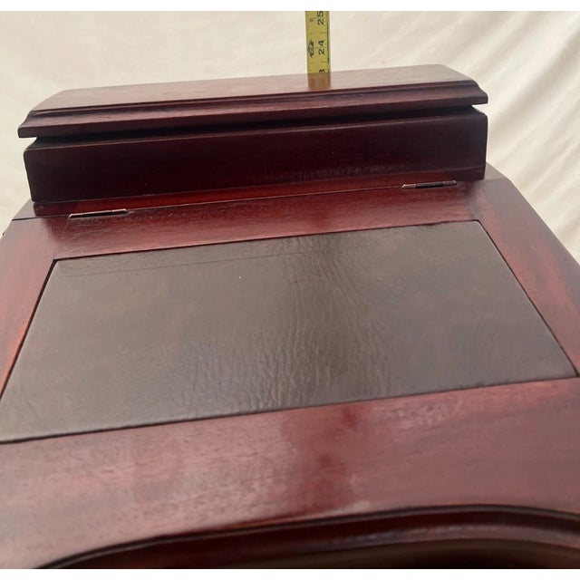 Vintage Davenport Captain's Desk Twelve Drawers Portable Table Top Petite Size For Sale - Image 9 of 12