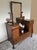 Traditional Antique American Solid Tiger Oak Drop-Center Vanity Dressing Table With Lion's Paw Feet For Sale - Image 3 of 10