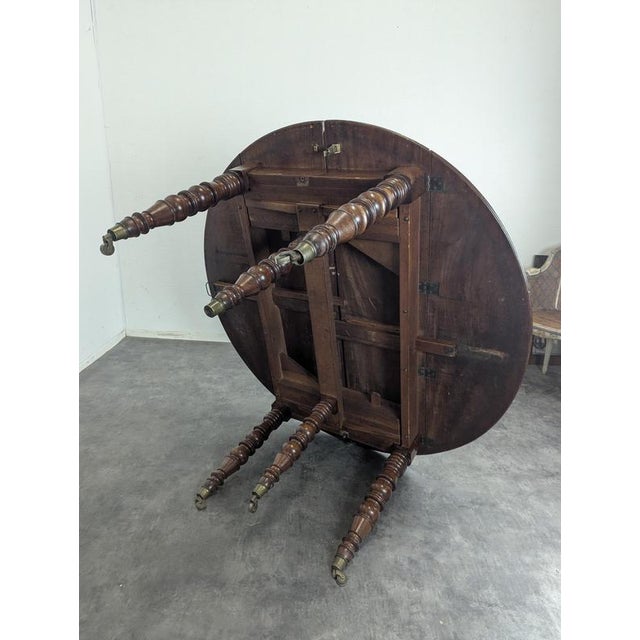 Oval 6-Legged Table in Cuban Mahogany For Sale - Image 6 of 8