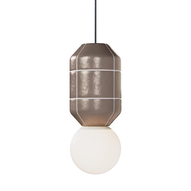 Glass Ceramic Base Pendant Lamp by Svitanok For Sale - Image 7 of 7
