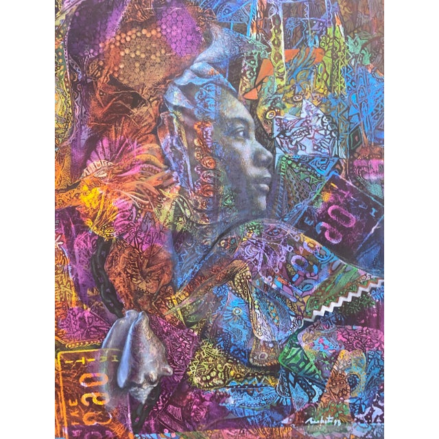 1990s Haitian Art .Modern Haitian Art Painting. Contemporary Haitian Painting. Richard Barbot For Sale - Image 5 of 12