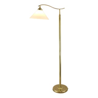 Art Deco Adjustable Brass Floor Lamp, Münich, 1930s For Sale