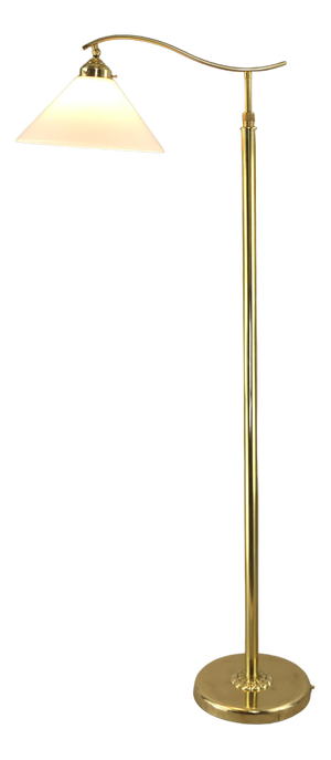 Art Deco Adjustable Brass Floor Lamp, Münich, 1930s