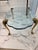 Transparent Vintage P. E. Guerin Style Glass Coffee Table With Brass Legs For Sale - Image 8 of 10