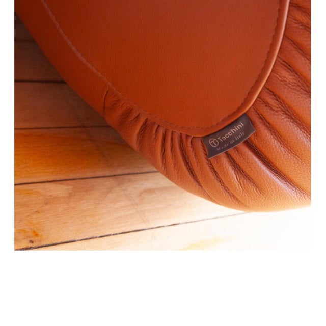 Metal A Luxurious Tacchini Orsola Cognac Leather Sofa For Sale - Image 7 of 7