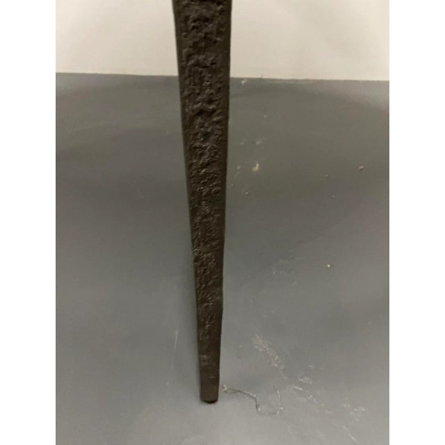 Wood Contemporary, Brutalist, Round Center Table, Elm, Metal For Sale - Image 7 of 7