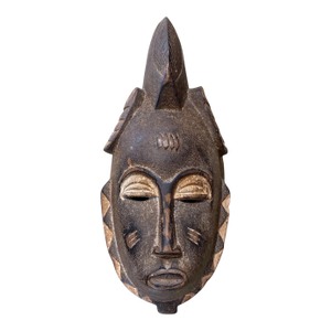 Vintage African Baule Portrait Mask Cote d'Ivoire 13" H