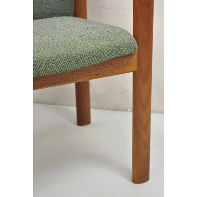 Green Vintage Schou Andersen Mobelfabrik Mid Century Danish Modern Teak Wood Arm Chair For Sale - Image 8 of 12