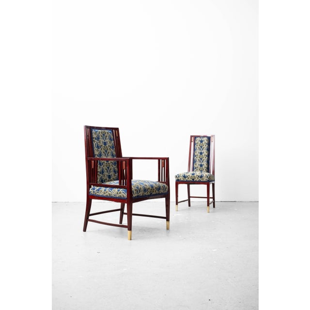 Viennese Secessionist Armchairs and Chairs by Max Benirschke / School of Prof. Josef Hoffmann, 1903, Set of 4 For Sale - Image 10 of 18