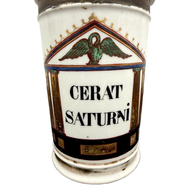 19th Century French Old Paris Porcelain Apothecary Jar - Boisy & Lemarchand France Estimated Age: 1870–1890 (Late 19th...