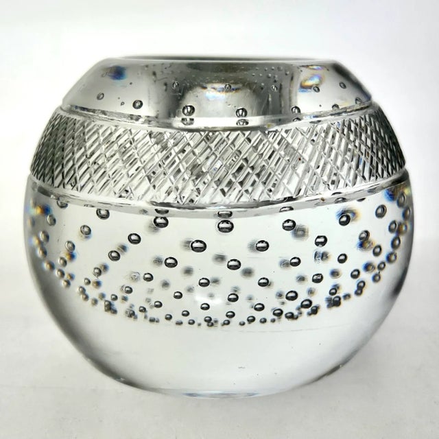 English Mid 20th Century English Bullicante Bubble Glass Matchstrikers- A Pair For Sale - Image 3 of 8