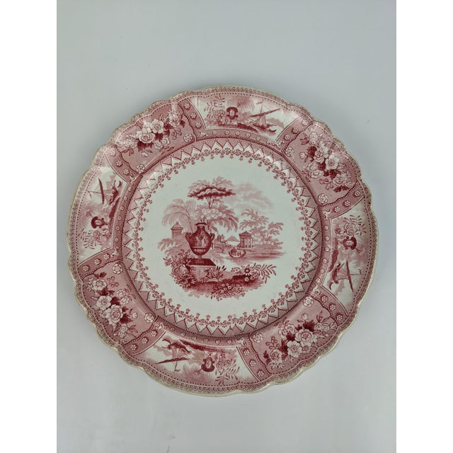 Staffordshire Antique Staffordshire Red Transferware Canova Plates by T. Mayer, Set of 6 For Sale - Image 4 of 15
