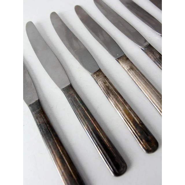 Early 20th Century Vintage Stainless Steel Flatware - Set of 7 For Sale - Image 5 of 9
