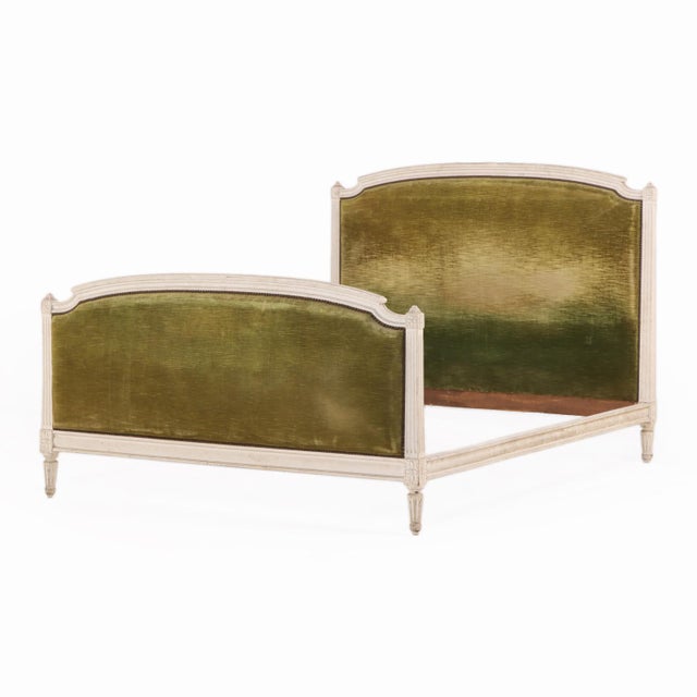 A French Louis XVI Style Painted Full-Size Bed, C. 1940. For Sale - Image 4 of 8