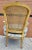 Light Yellow Provincial Yellowish Enamel, Caned Back and Upholstered Seat Bergere Chair For Sale - Image 8 of 11