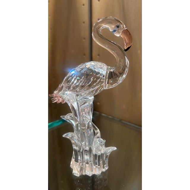 2000 - 2009 Swarovski Crystal Flamingo Bird Figurine - Retired - Excellent Condition For Sale - Image 5 of 5