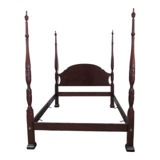 1980s Henkel Harris Mahogany Rice Queen Poster Bed For Sale