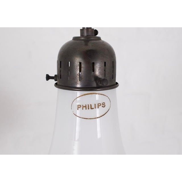 Bauhaus Pendant Lights in the style of Peter Behrens from Philips, 1940s, Set of 2 For Sale - Image 9 of 13