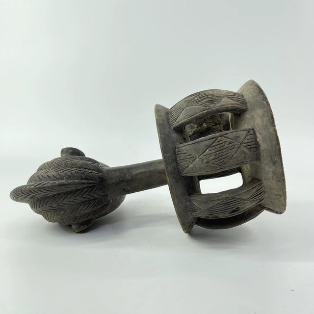 Wood Early 20th Century Luba Figure on Decorative Base For Sale - Image 7 of 9