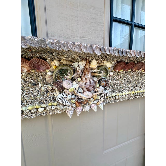Seashell Encrusted Fireplace Surround and Mantel For Sale - Image 4 of 18
