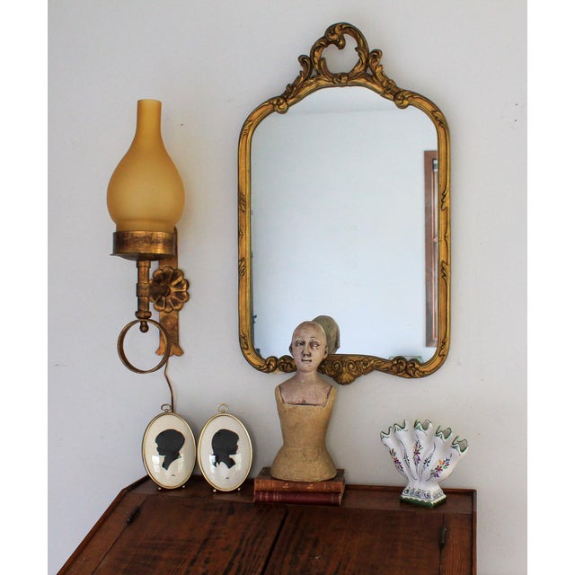 Vintage off white molded hairless female bust in faux burlap dress. No maker mark. Some small chips. Pictured.